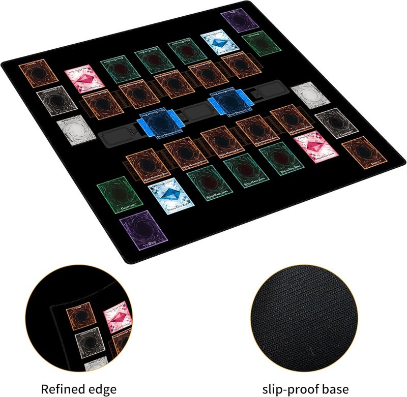 Extalas Stitched for Yugioh Playmat, 2-Player, Master Rule Duel Field Zones, Large Card Game Mat, Original Art Designs & Accessories (Basic3) - Image 3